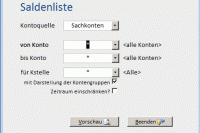 Vorlauf Saldenliste